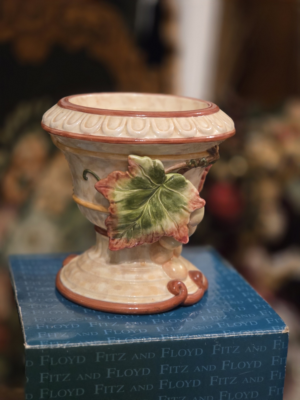 Fitz and Floyd Classics Venetian Romance Medium Candleholder Pillar 5in Tall NIB